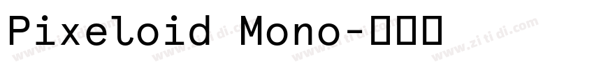 Pixeloid Mono字体转换